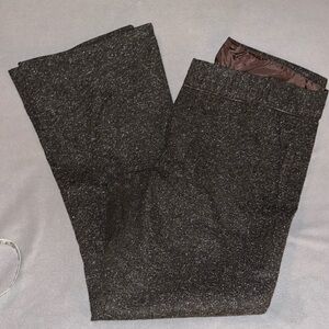 Women’s wool blend lined brown speckled trousers